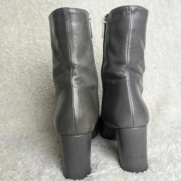 PERTINI Grey leather heel boots size 39= 8.5 US Made in Spain - Picture 3 of 14